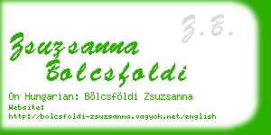zsuzsanna bolcsfoldi business card