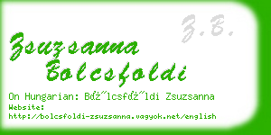 zsuzsanna bolcsfoldi business card